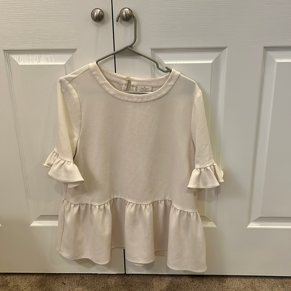 Kate spade cream colored top. Size Large.